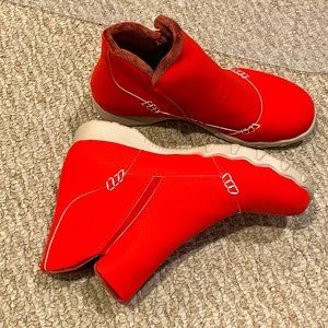 Zolucky Booties, sz 5.5, red orange